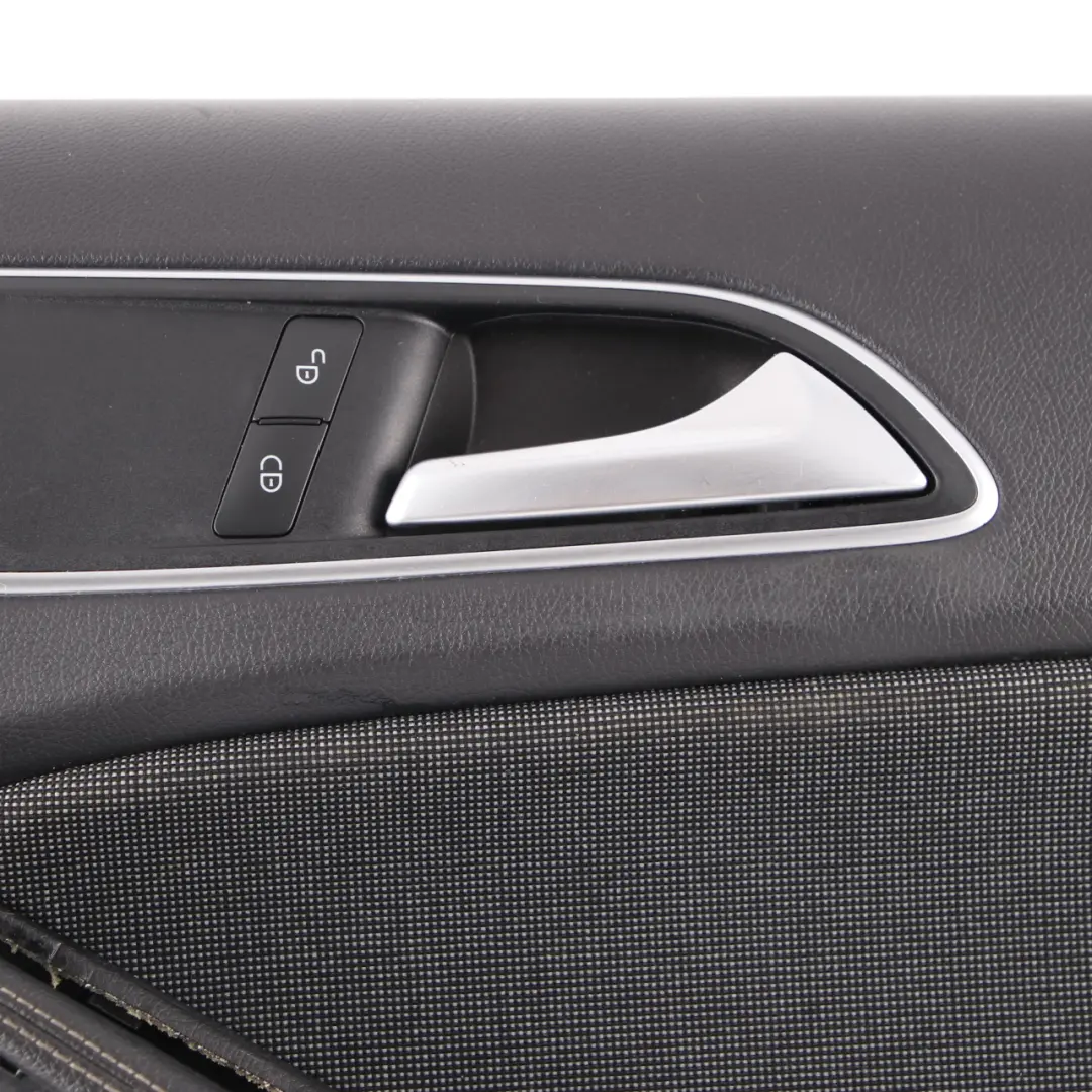 Mercedes W176 Door Card Trim Front Right O/S Panel Cloth Fabric Black Anthracite - SKU A1767200800 - Part number A1767200800