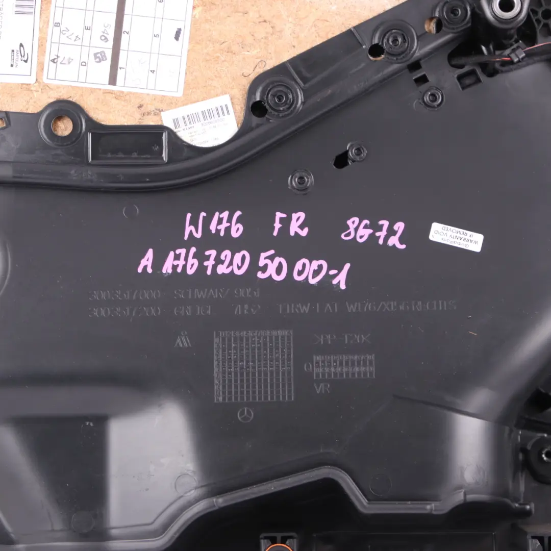 Front Door Card Mercedes W176 Right O/S Trim Panel Cover Imitation Leather to with Part number A1767205000 Front Door Card Mercedes W176 Right O/S Trim Panel Cover Imitation Leather - SKU A1767205000-1 - Part number A1767205000