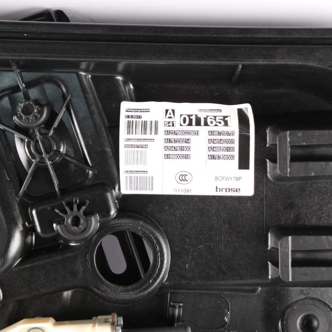 Door Card Mount Front Left N/S Electric Window Lifter Regulator to Mercedes W176 with Part number A1767206500 Mercedes W176 Door Card Mount Front Left N/S Electric Window Lifter Regulator - SKU A1767206500-1 - Part number A1767206500