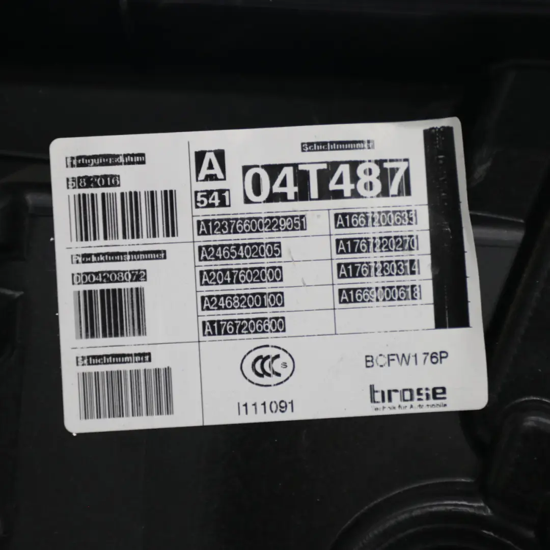 Mercedes W176 montaje tarjeta puerta delantera derecha elevalunas eléctrico - SKU A1767206600-1 - Número de pieza A1767206600