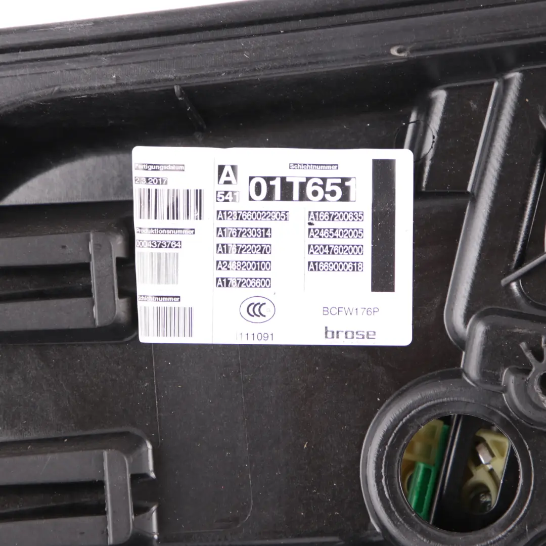 Door Card Mount Front Right O/S Electric Window Lifter Regulator Mercedes W176 - SKU A1767206600 - Part number A1767206600