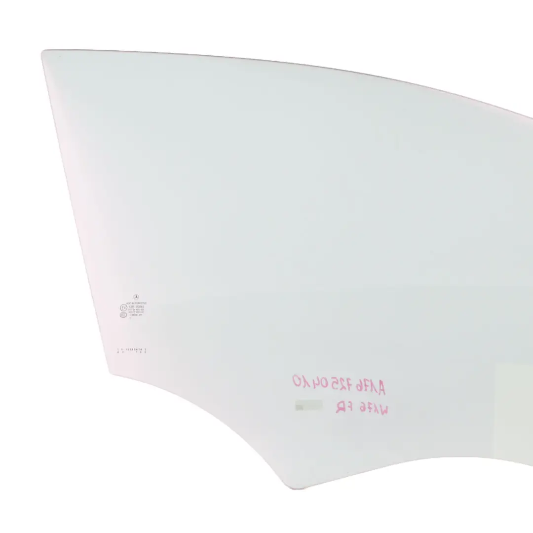 Fenster Glas Tür vorne rechts Grün AS2 für Mercedes W176 mit Teilenummer A1767250410 Mercedes W176 Fenster Glas Tür vorne rechts Grün AS2 - SKU A1767250410 - Teilenummer A1767250410