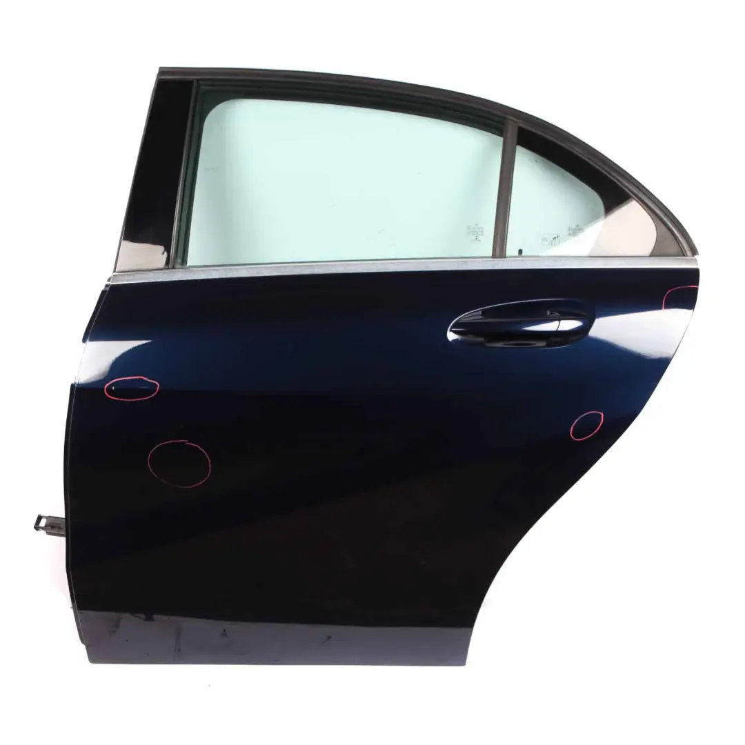 Door Rear Left N/S A-Class Cavansite Blue Metallic - 890 to Mercedes W176 with Part number A1767300105 Mercedes W176 Door Rear Left N/S A-Class Cavansite Blue Metallic - 890 - SKU A1767300105-CVB - Part number A1767300105