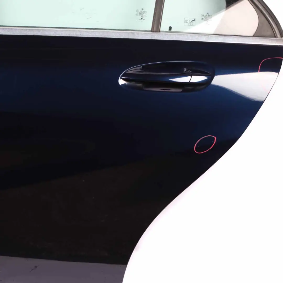 Door Rear Left N/S A-Class Cavansite Blue Metallic - 890 to Mercedes W176 with Part number A1767300105 Mercedes W176 Door Rear Left N/S A-Class Cavansite Blue Metallic - 890 - SKU A1767300105-CVB - Part number A1767300105