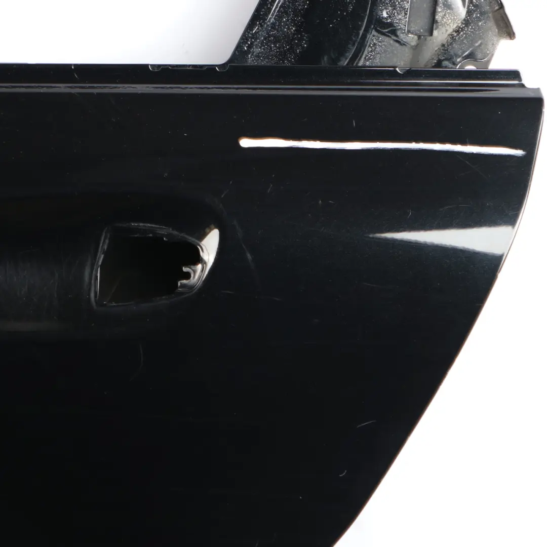 Door Rear Left N/S A-Class Kosmos Cosmic Black Metallic - 191 to Mercedes W176 with Part number A1767300205 Mercedes W176 Door Rear Left N/S A-Class Kosmos Cosmic Black Metallic - 191 - SKU A1767300105-KB2 - Part number A1767300205