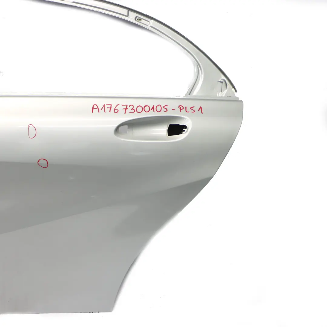 Porta posteriore sinistra Classe A Polar Silver Metallic - 761 per Mercedes W176 con numero di parte A1767300105 Mercedes W176 Porta posteriore sinistra Classe A Polar Silver Metallic - 761 - SKU A1767300105-PLS1 - Numero di parte A1767300105