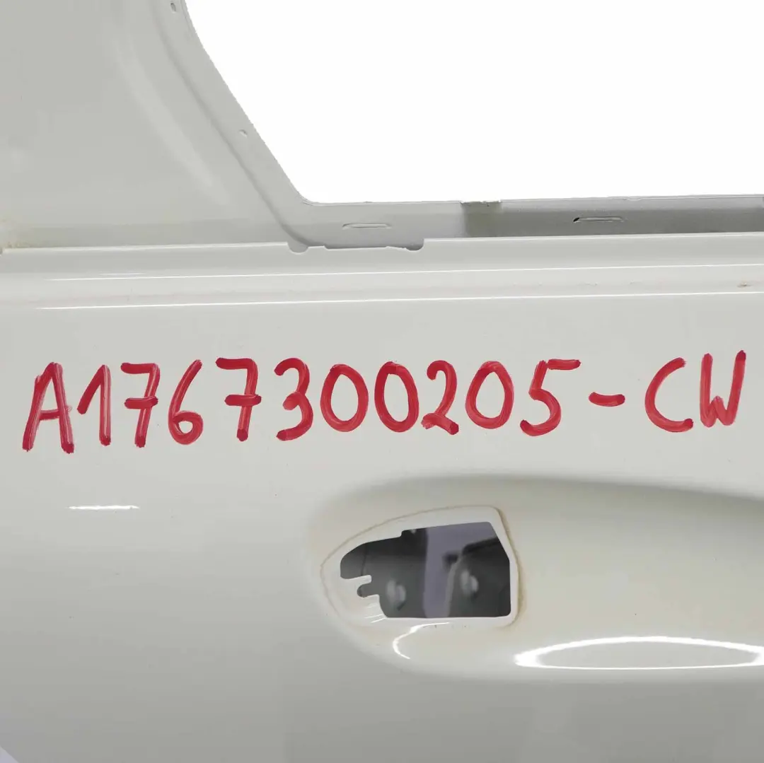 Door Rear Right O/S A-Class Calcite White - 650 to Mercedes W176 with Part number A1767300205 Mercedes W176 Door Rear Right O/S A-Class Calcite White - 650 - SKU A1767300205-CW - Part number A1767300205
