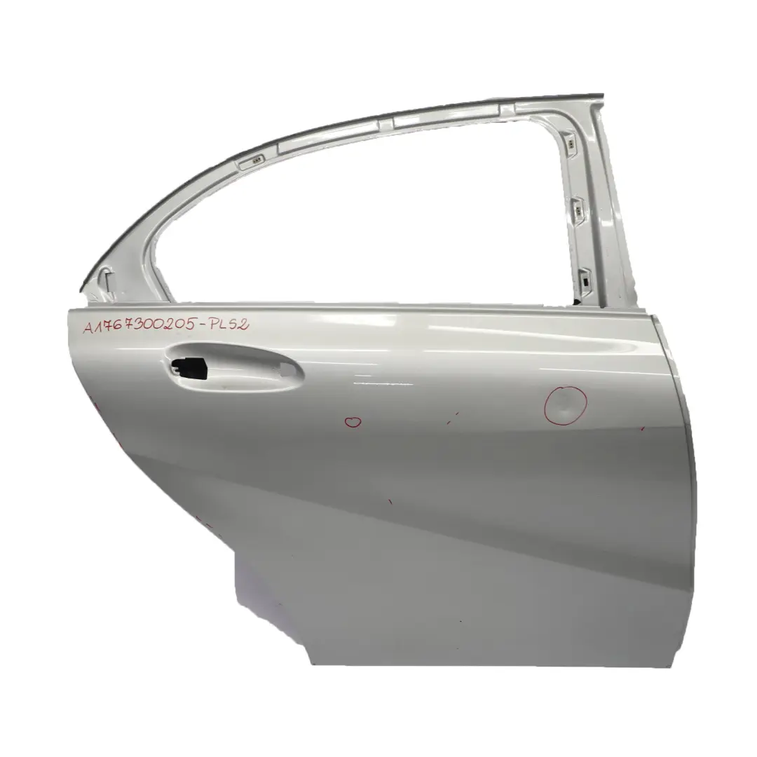 Door Rear Right O/S A-Class Polar Silver Metallic - 761 Mercedes W176 - SKU A1767300205-PLS2 - Part number A1767300205