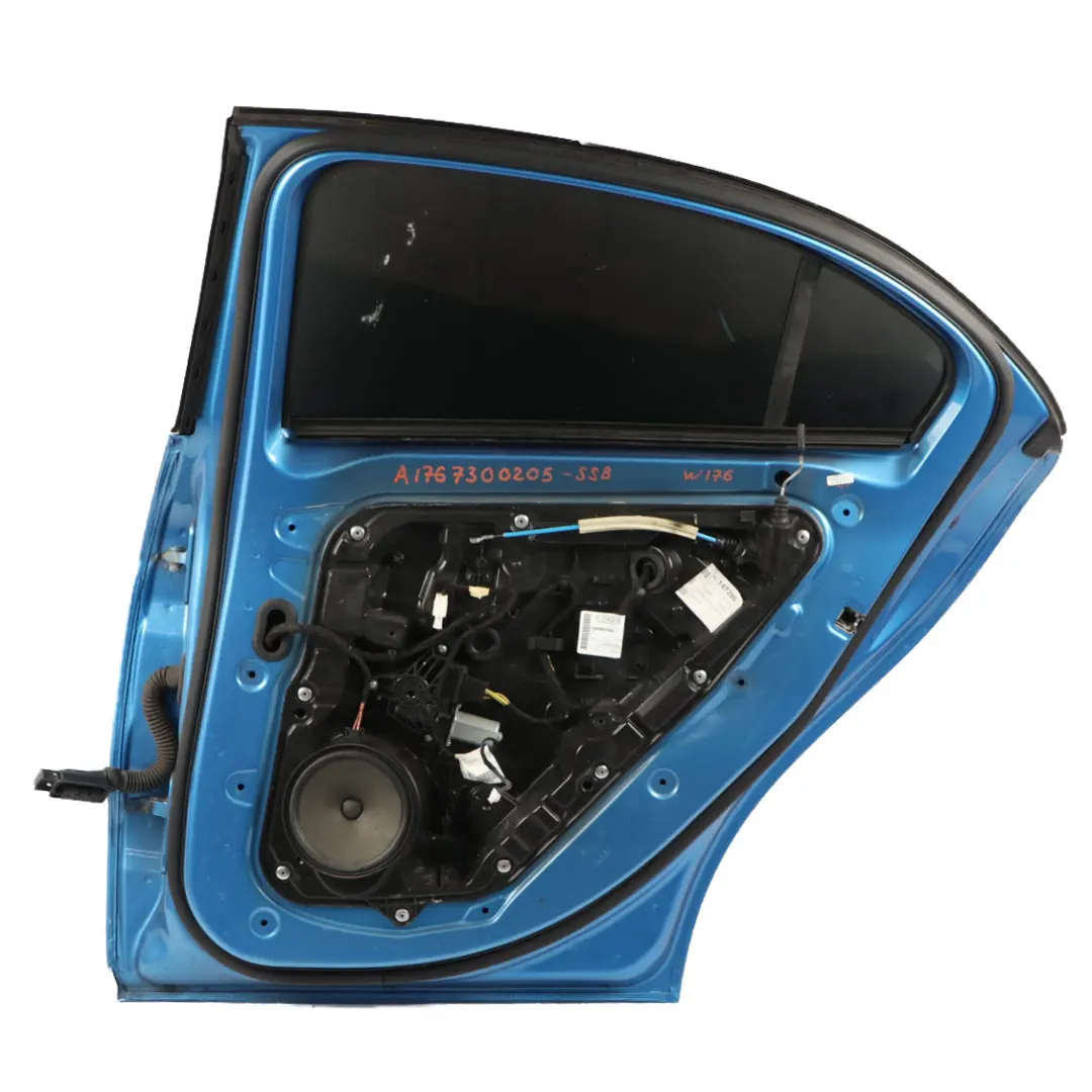 Mercedes W176 Door Rear Right O/S A-Class South Seas Blue Metallic - 162 - SKU A1767300205-SSB - Part number A1767300205