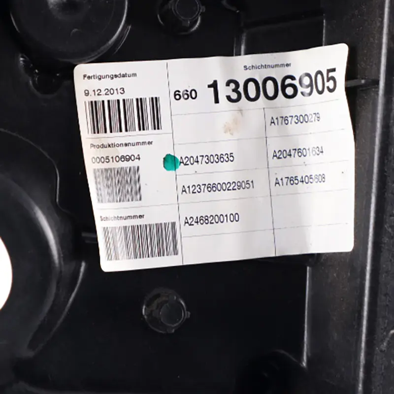 Mercedes W176 Window Lifter Regulator Rear Right O/S Door Card Panel - SKU A1767300279-3 - Part number A1767300279