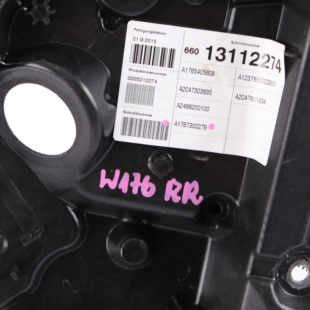 Elevalunas Regulador Trasero Derecho Tarjeta Puerta para Mercedes W176 con número de pieza A1767300279 Mercedes W176 Elevalunas Regulador Trasero Derecho Tarjeta Puerta - SKU A1767300279 - Número de pieza A1767300279