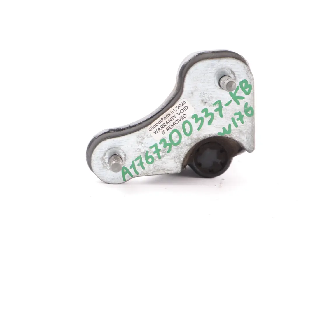 Door Hinge Mercedes W176 Rear Left N/S Bottom Kosmos Cosmic Black Metallic - 191 to with Part number A1767300337 Door Hinge Mercedes W176 Rear Left N/S Bottom Kosmos Cosmic Black Metallic - 191 - SKU A1767300337-KB - Part number A1767300337