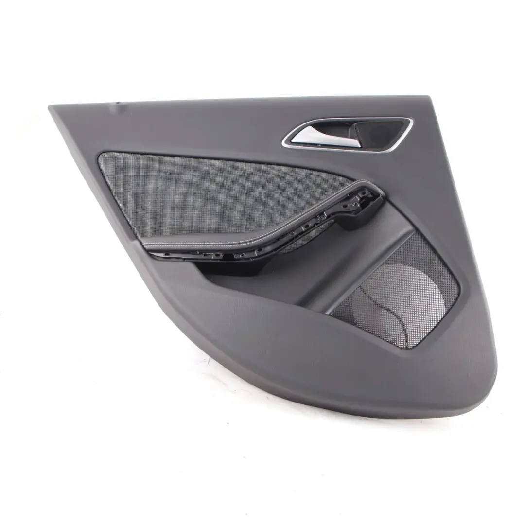 Door Card Trim Rear Left N/S Panel Cloth Fabric Black Anthracite to Mercedes W176 with Part number A1767300362 Mercedes W176 Door Card Trim Rear Left N/S Panel Cloth Fabric Black Anthracite - SKU A1767300362 - Part number A1767300362