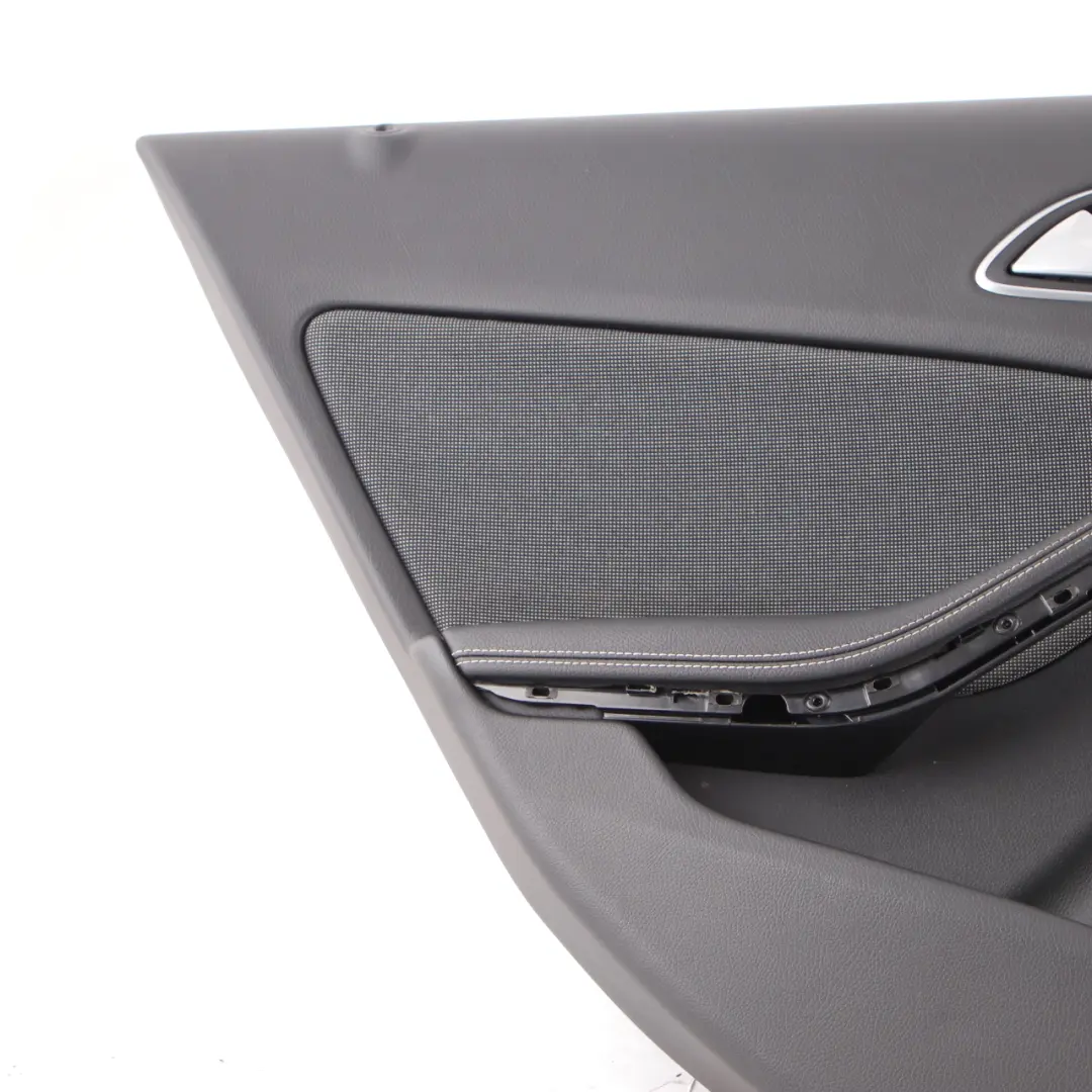 Door Card Trim Rear Left N/S Panel Cloth Fabric Black Anthracite to Mercedes W176 with Part number A1767300362 Mercedes W176 Door Card Trim Rear Left N/S Panel Cloth Fabric Black Anthracite - SKU A1767300362 - Part number A1767300362
