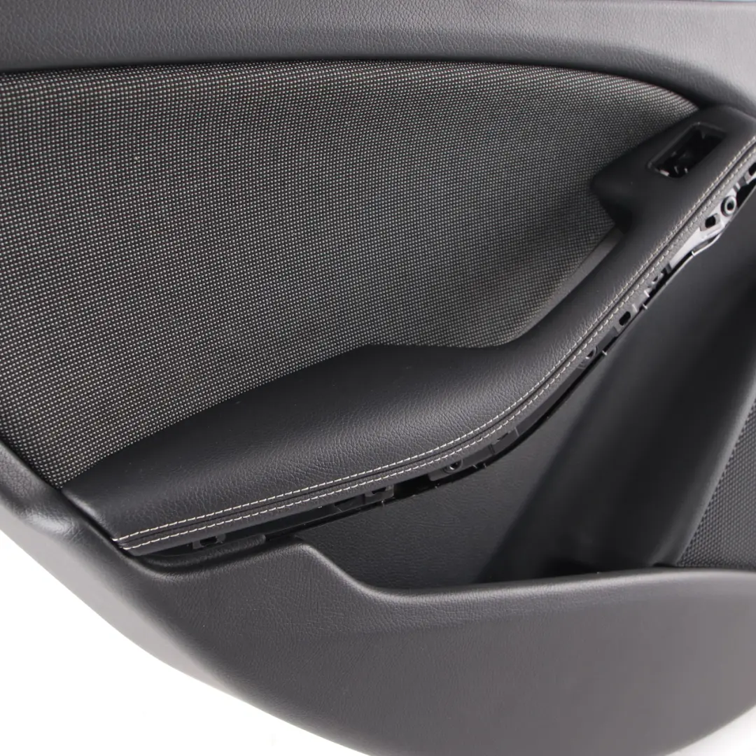 Door Card Trim Rear Left N/S Panel Cloth Fabric Black Anthracite to Mercedes W176 with Part number A1767300362 Mercedes W176 Door Card Trim Rear Left N/S Panel Cloth Fabric Black Anthracite - SKU A1767300362 - Part number A1767300362