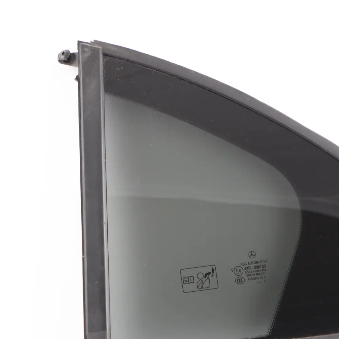 Window Glass Rear Door Left Quarter Tinted AS3 to Mercedes W176 with Part number A1767300500 Mercedes W176 Window Glass Rear Door Left Quarter Tinted AS3 - SKU A1767300500 - Part number A1767300500