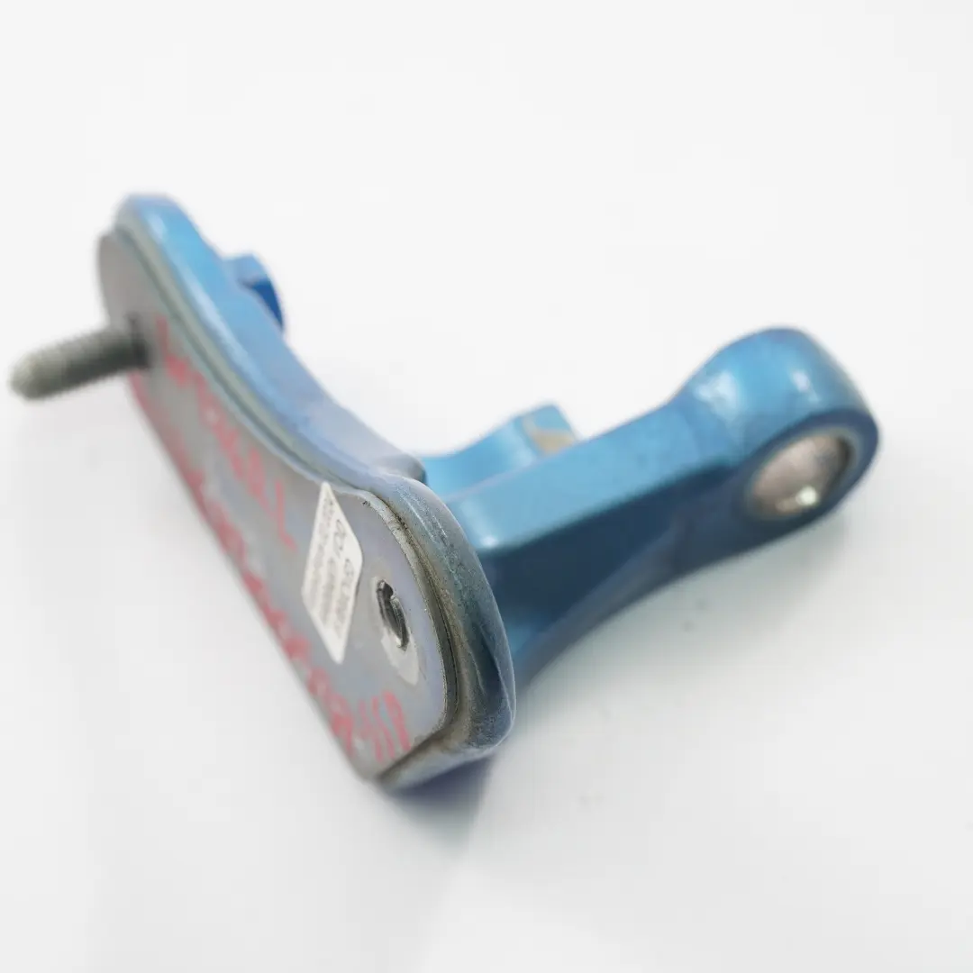 Left N/S Door Top Upper Hinge South Seas Blue - 162 to Mercedes W176 Rear with Part number A1767300537 Mercedes W176 Rear Left N/S Door Top Upper Hinge South Seas Blue - 162 - SKU A1767300537-SSB - Part number A1767300537