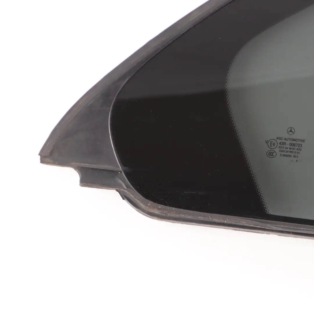 Mercedes W176 Fensterscheibe Tür hinten rechts Viertel getönt AS3 - SKU A1767300600 - Teilenummer A1767300600
