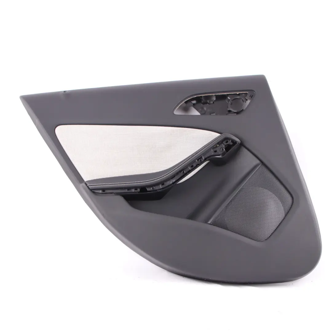 Door Card Trim Rear Left N/S Trim Panel Cloth Beige White to Mercedes W176 with Part number A1767303100 Mercedes W176 Door Card Trim Rear Left N/S Trim Panel Cloth Beige White - SKU A1767303100 - Part number A1767303100