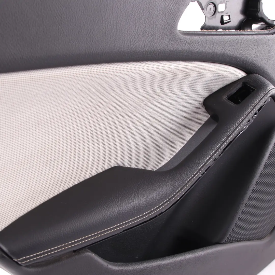 Door Card Trim Rear Left N/S Trim Panel Cloth Beige White to Mercedes W176 with Part number A1767303100 Mercedes W176 Door Card Trim Rear Left N/S Trim Panel Cloth Beige White - SKU A1767303100 - Part number A1767303100