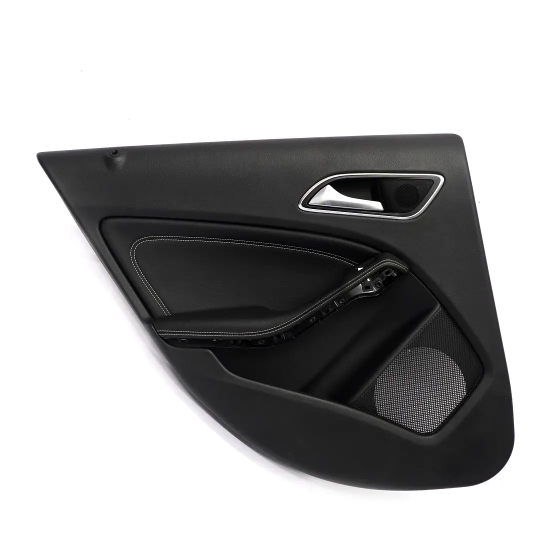 Mercedes W246 Tarjeta de puerta trasera izquierda Cubierta cuero negro - SKU A2467300362 - Número de pieza A2467300362