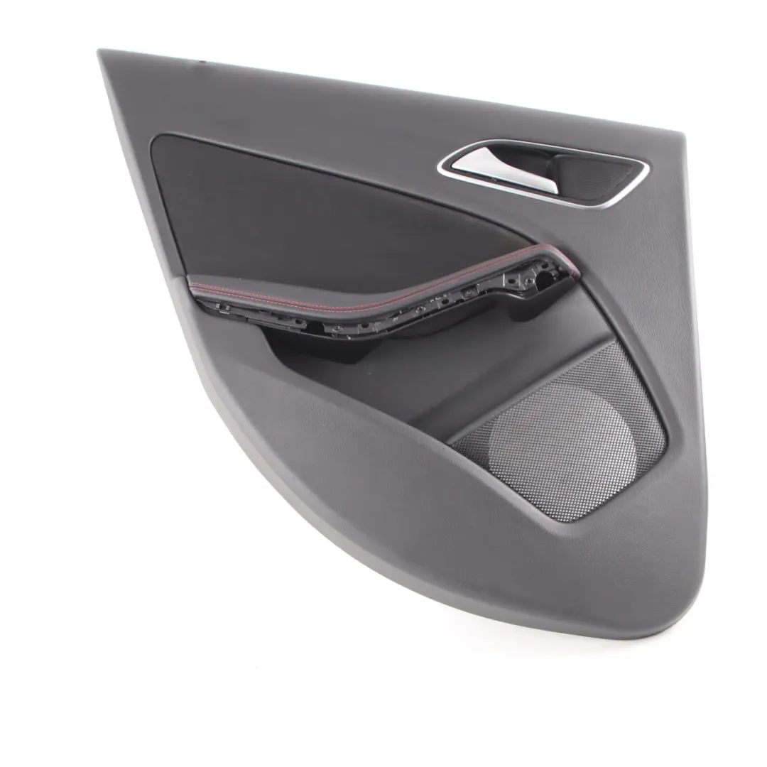 Panneau garniture porte arrière gauche Tissu imitation cuir pour Mercedes W176 à propos du numéro de pièce A1767303500 Mercedes W176 Panneau garniture porte arrière gauche Tissu imitation cuir - SKU A1767303500 - Numéro de pièce A1767303500