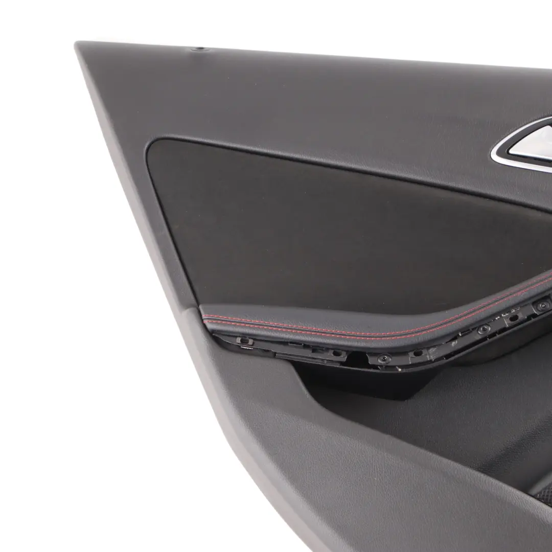 Mercedes W176 Tapicerka Boczek Drzwi Tylna Lewa Skóra Czarna - SKU A1767303500 - Numer Części A1767303500