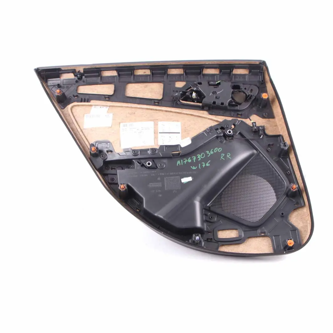  Scheda porta posteriore Mercedes W176 Destra Trim Panel Cover Tessuto - SKU A1767303600 - Numero di parte A1767303600