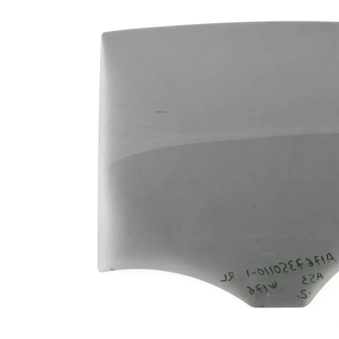 Window Glass Rear Door Left N/S Glazing Black AS3 to Mercedes W176 with Part number A1767350110 Mercedes W176 Window Glass Rear Door Left N/S Glazing Black AS3 - SKU A1767350110-1 - Part number A1767350110