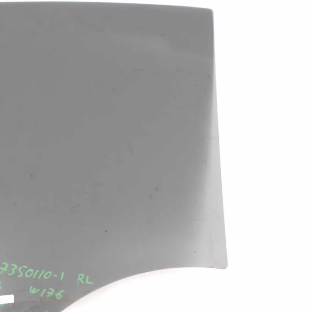 Window Glass Rear Door Left N/S Glazing Black AS3 to Mercedes W176 with Part number A1767350110 Mercedes W176 Window Glass Rear Door Left N/S Glazing Black AS3 - SKU A1767350110-1 - Part number A1767350110