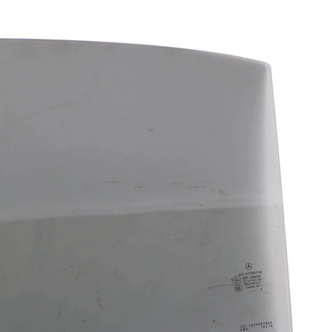 Window Glass Rear Door Left N/S Glazing Black AS3 to Mercedes W176 with Part number A1767350110 Mercedes W176 Window Glass Rear Door Left N/S Glazing Black AS3 - SKU A1767350110-1 - Part number A1767350110