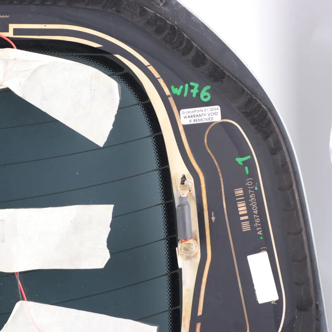 Window Mercedes W176 Tailgate Green Glass Glazing AS2 Tinting Foil to Rear with Part number A1767400357 Rear Window Mercedes W176 Tailgate Green Glass Glazing AS2 Tinting Foil - SKU A1767400357 - Part number A1767400357