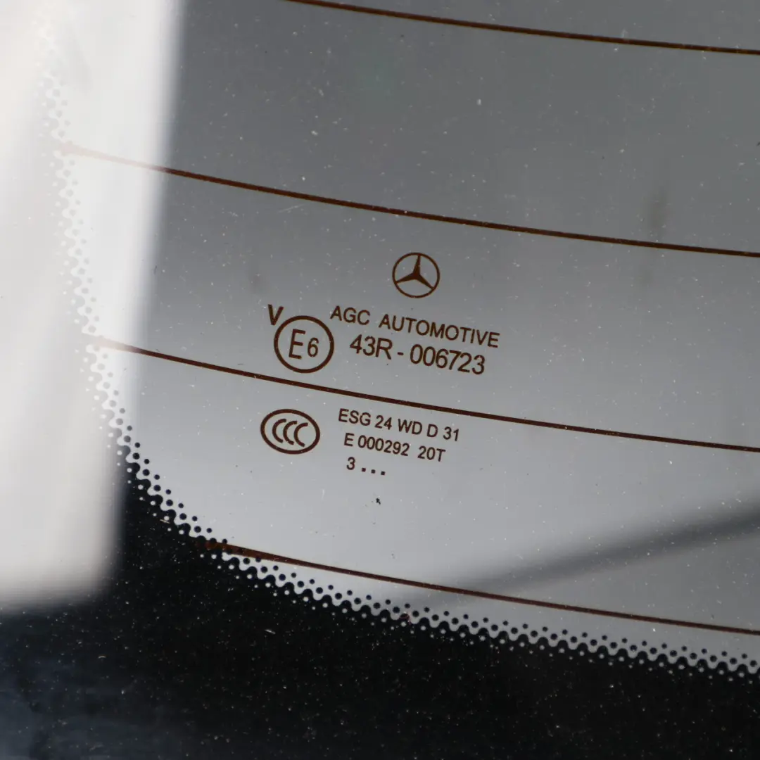 Rear Window Mercedes W176 Tailgate Boot Lid Glass Glazing AS3 Tinted - SKU A1767400457 - Part number A1767400457