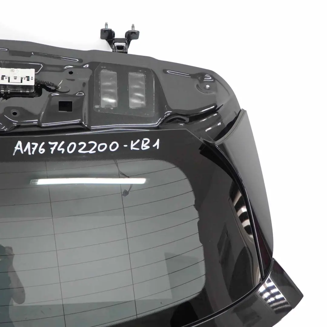 Trunk Lid Mercedes W176 Boot Tailgate Panel Kosmos Cosmic Black Metallic - 191 to with Part number A1767402200 Trunk Lid Mercedes W176 Boot Tailgate Panel Kosmos Cosmic Black Metallic - 191 - SKU A1767402200-KB1 - Part number A1767402200