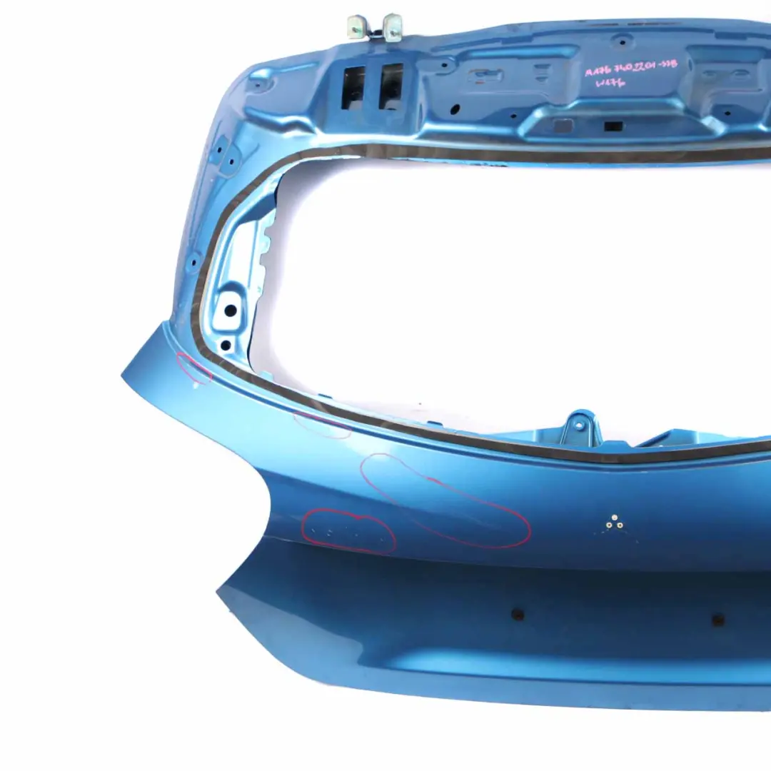 Trunk Lid Mercedes W176 Boot Tailgate Panel South Seas Blue - 162 to with Part number A1767402201 Trunk Lid Mercedes W176 Boot Tailgate Panel South Seas Blue - 162 - SKU A1767402201-SSB - Part number A1767402201