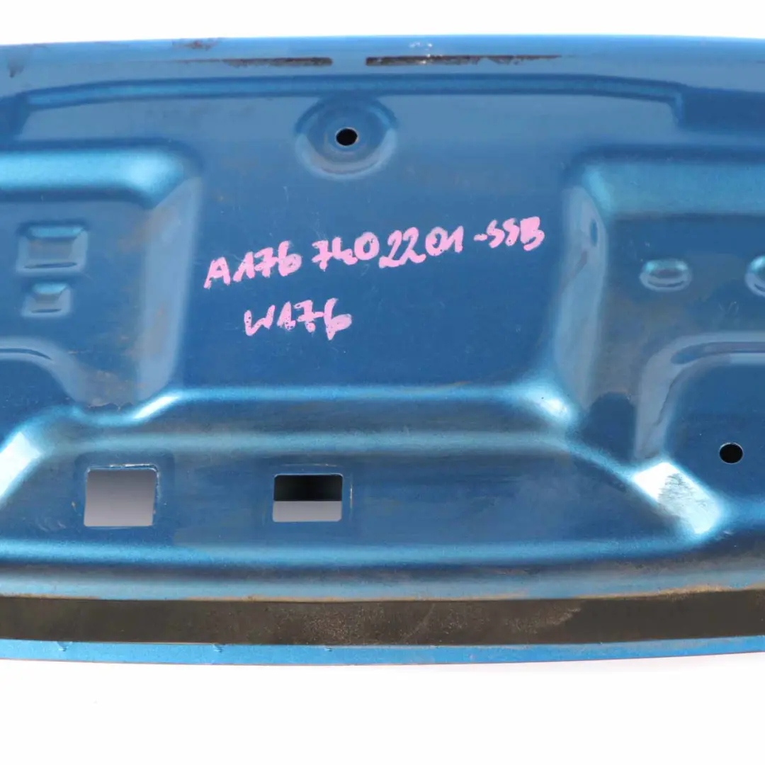 Trunk Lid Mercedes W176 Boot Tailgate Panel South Seas Blue - 162 to with Part number A1767402201 Trunk Lid Mercedes W176 Boot Tailgate Panel South Seas Blue - 162 - SKU A1767402201-SSB - Part number A1767402201