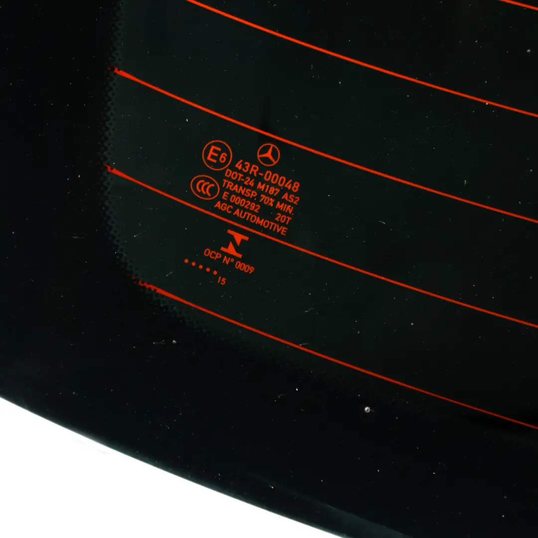 Window Mercedes W176 Tailgate Glass Glazing AS2 Tinting Foil to Rear with Part number A1767402300 Rear Window Mercedes W176 Tailgate Glass Glazing AS2 Tinting Foil - SKU A1767402300-1 - Part number A1767402300