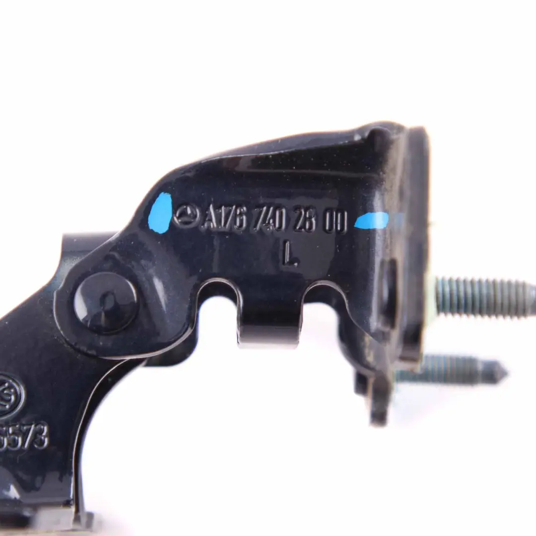 Trunk Hinge Mercedes W176 Rear Boot Lid Left N/S Cavansite Blue 890 to with Part number A1767402800 Trunk Hinge Mercedes W176 Rear Boot Lid Left N/S Cavansite Blue 890 - SKU A1767402800-CVB - Part number A1767402800