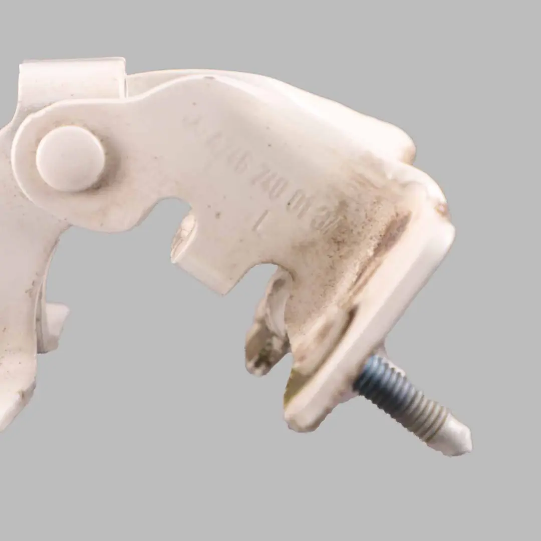 Trunk Hinge Rear Boot Lid Left N/S Calcite White - 650 A2467400137 to Mercedes W176 with Part number A1767402800 Mercedes W176 Trunk Hinge Rear Boot Lid Left N/S Calcite White - 650 A2467400137 - SKU A1767402800-CW - Part number A1767402800