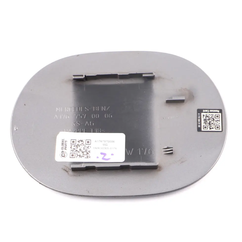 Mercedes W176 Couvercle bouchon réservoir carburant Mountain Grey Metallic 787 - SKU A1767570006-MG - Numéro de pièce A1767570006
