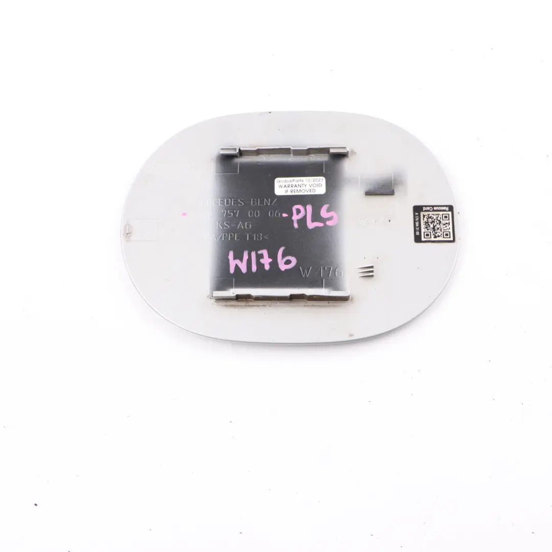 Filler Flap Tank Cap Cover Polar Silver - 761 to Mercedes W176 Fuel with Part number A1767570006 Mercedes W176 Fuel Filler Flap Tank Cap Cover Polar Silver - 761 - SKU A1767570006-PLS - Part number A1767570006