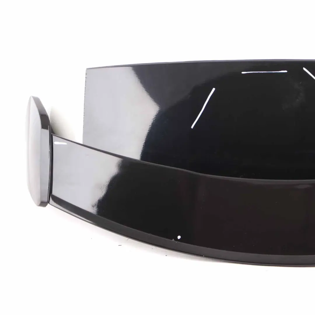 Boot Tailgate Spoiler Calcite White - 650 Black Decals to Mercedes W176 with Part number A1767900100 Mercedes W176 Boot Tailgate Spoiler Calcite White - 650 Black Decals - SKU A1767900100-CW - Part number A1767900100