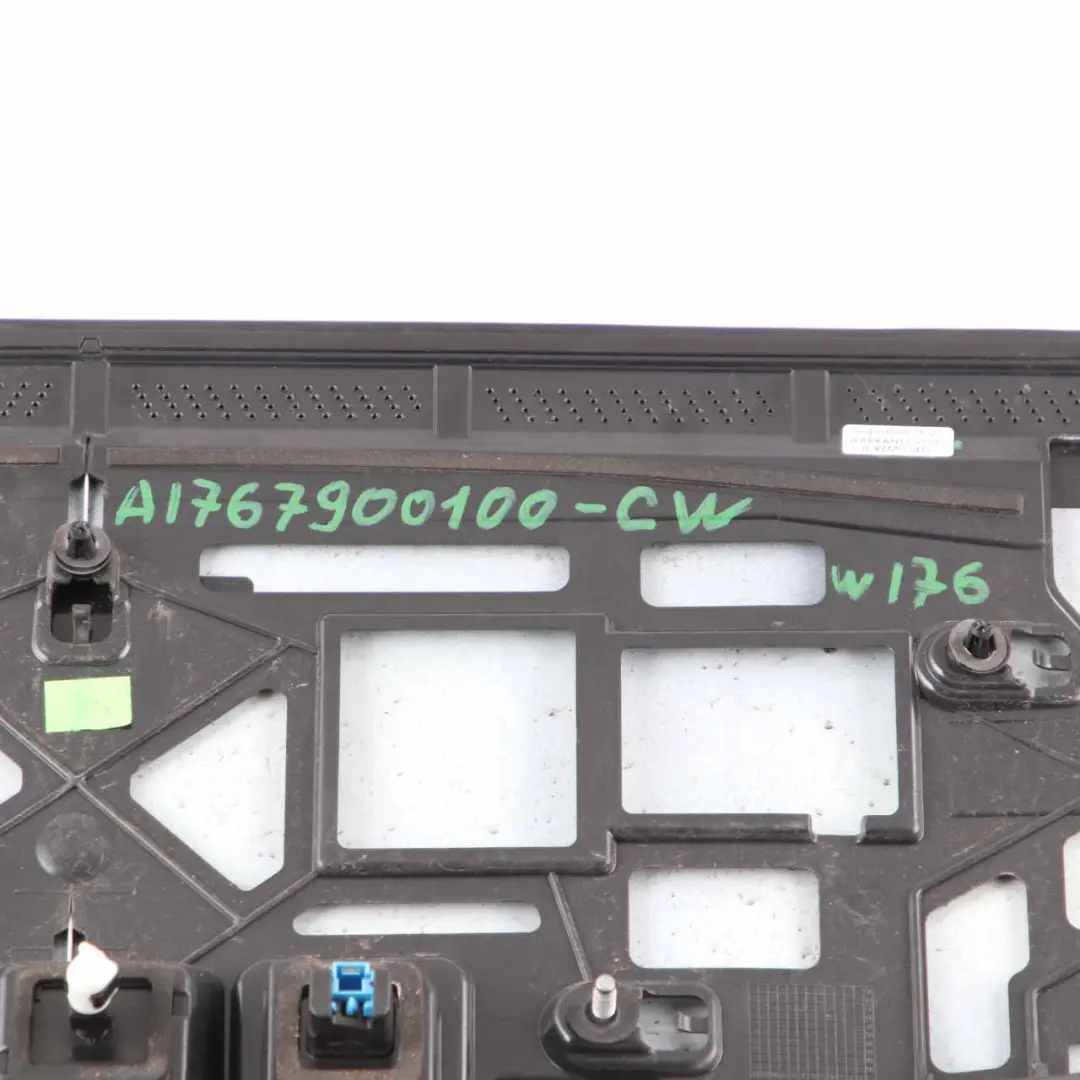 Boot Tailgate Spoiler Calcite White - 650 Black Decals to Mercedes W176 with Part number A1767900100 Mercedes W176 Boot Tailgate Spoiler Calcite White - 650 Black Decals - SKU A1767900100-CW - Part number A1767900100