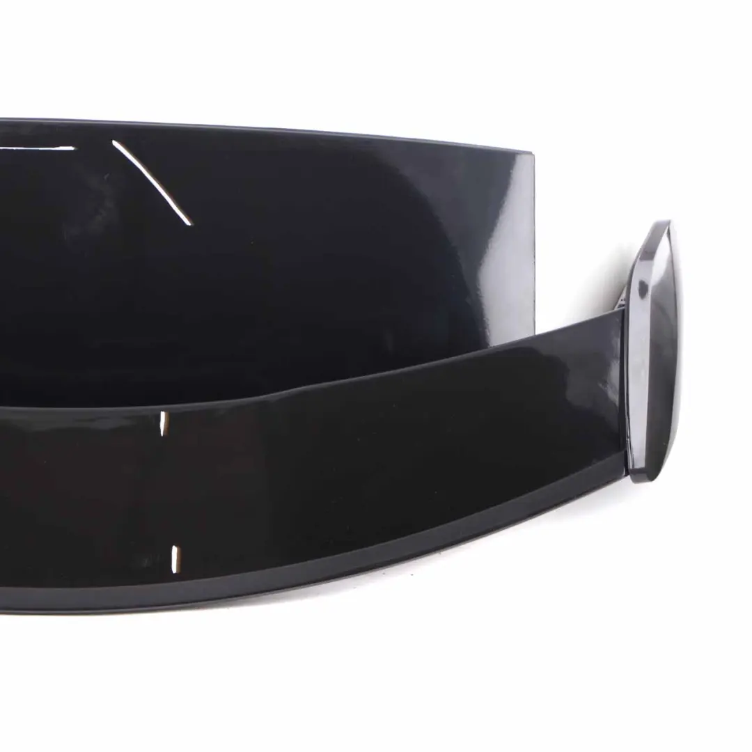 Boot Tailgate Spoiler Calcite White - 650 Black Decals to Mercedes W176 with Part number A1767900100 Mercedes W176 Boot Tailgate Spoiler Calcite White - 650 Black Decals - SKU A1767900100-CW - Part number A1767900100