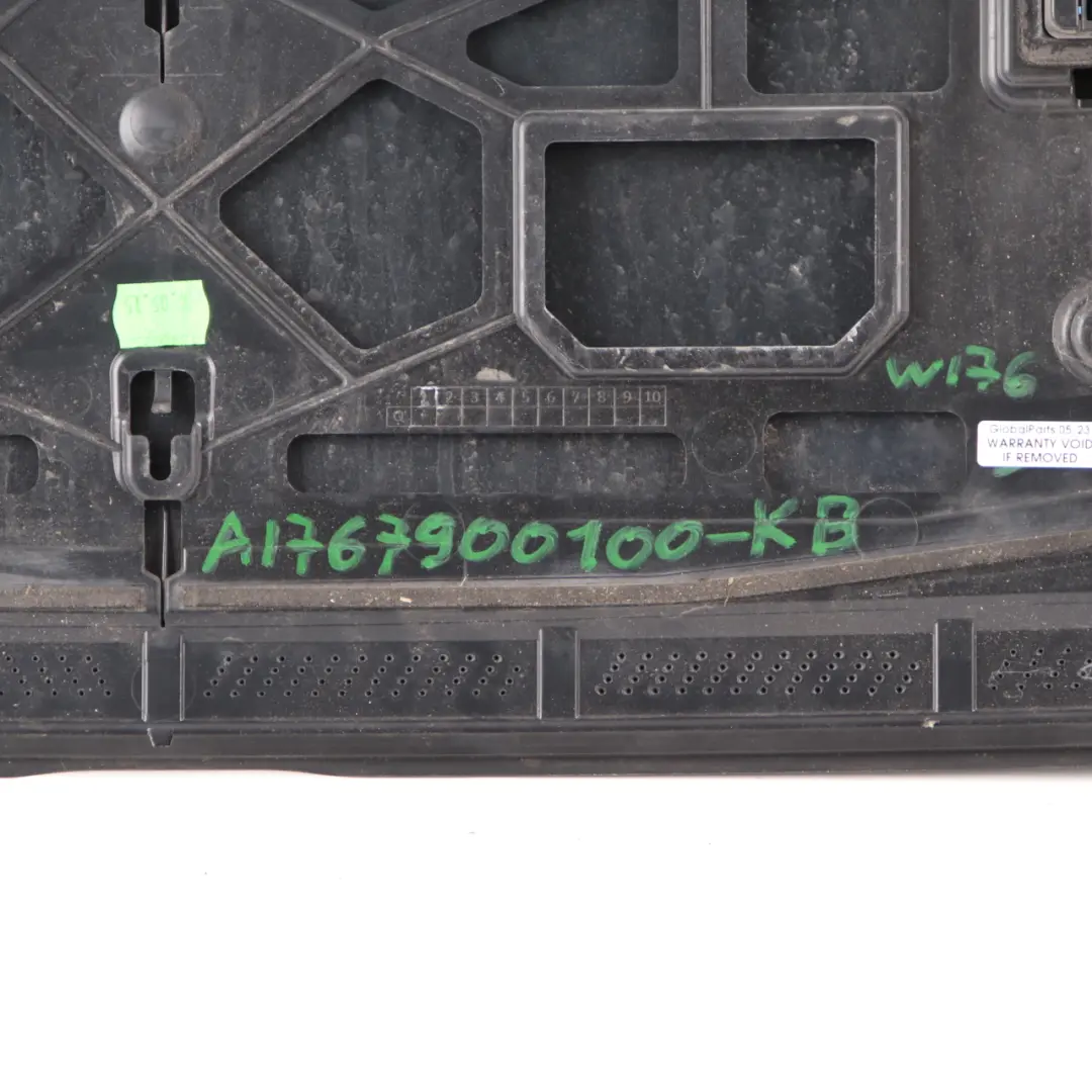 Boot Tailgate Rear Spoiler Kosmos Black Metallic - 191 to Mercedes W176 with Part number A1767900100 Mercedes W176 Boot Tailgate Rear Spoiler Kosmos Black Metallic - 191 - SKU A1767900100-KB - Part number A1767900100