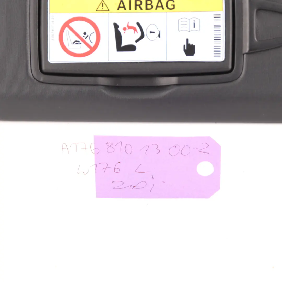  Pare soleil Mercedes W176 C117 Panneau rétroviseur gauche Noir - SKU A1768101300-2 - Numéro de pièce A1768101300
