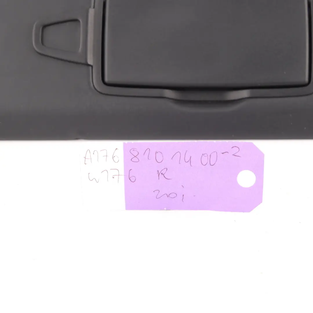 Sun Visor Mercedes W176 C117 Mirror Panel Sunvisor Right O/S Black to with Part number A1768101400 Sun Visor Mercedes W176 C117 Mirror Panel Sunvisor Right O/S Black - SKU A1768101400-2 - Part number A1768101400