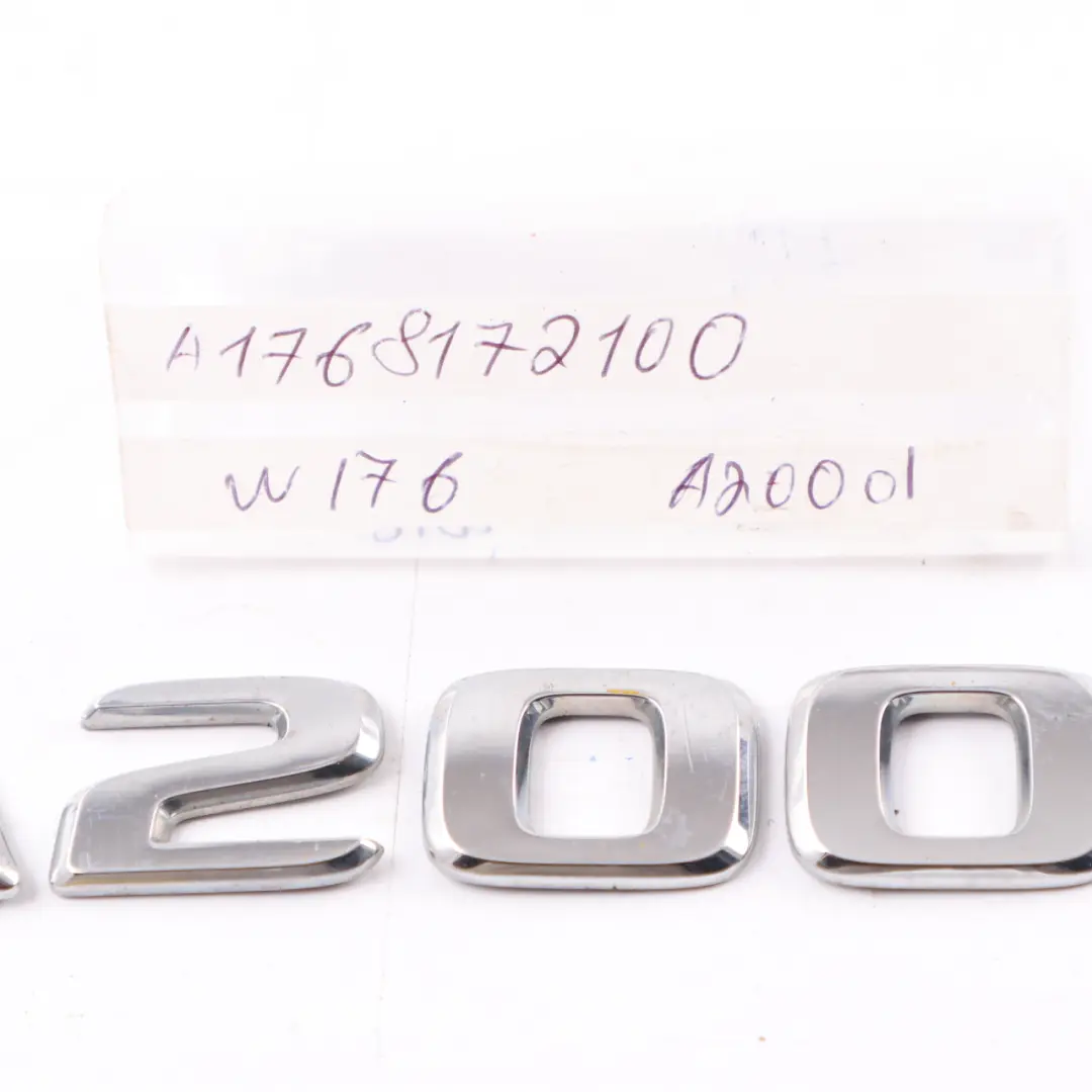 Mercedes W176 Napis Emblemat A200d Klapa Bagażnika Tył - SKU A1768172100 - Numer Części A1768172100