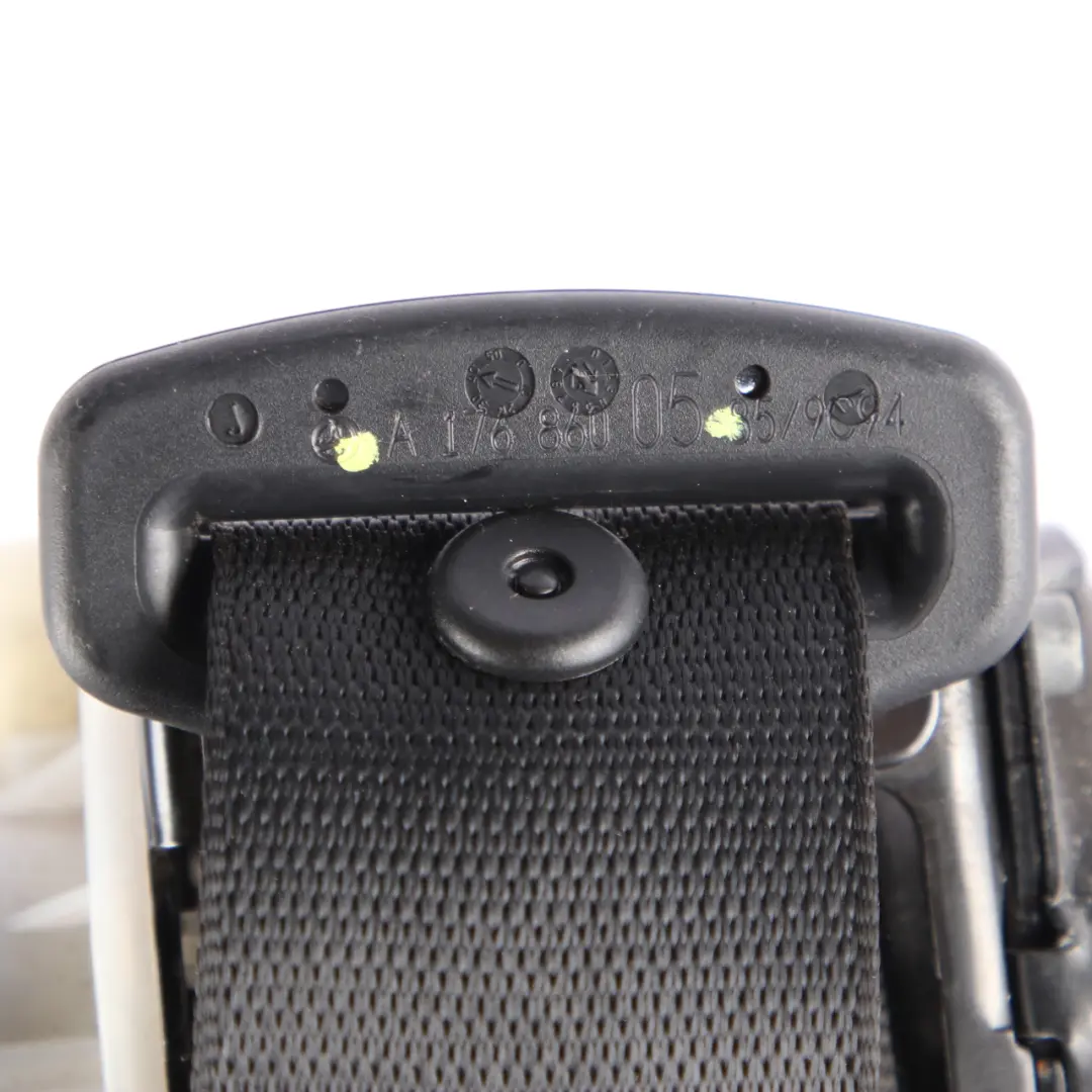 Seat Belt Mercedes W176 Rear Left Right N/O/S Safety Belt Black - SKU A1768602385 - Part number A1768602385