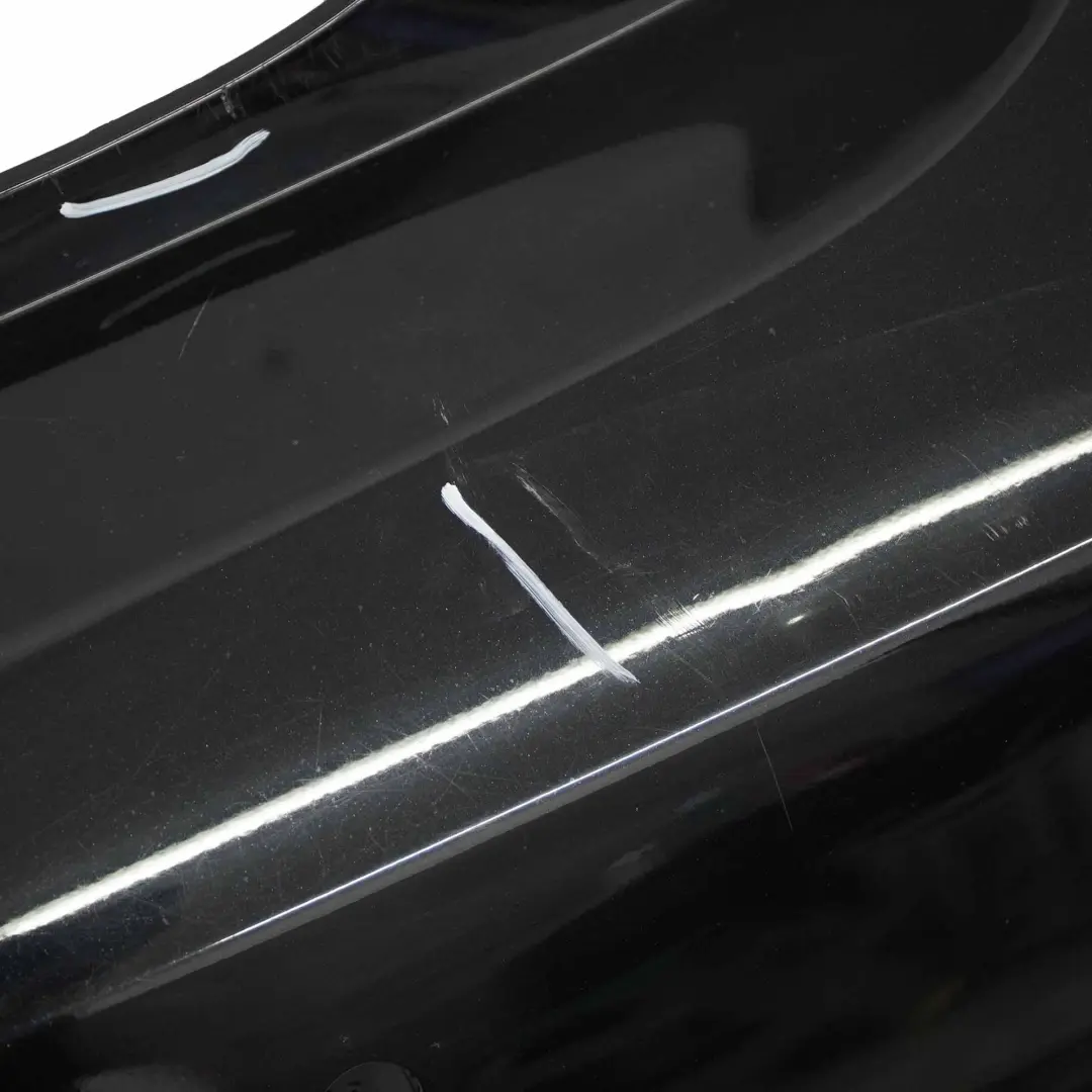 Bumper Rear Trim Panel Cover AMG Kosmos Cosmic Black Metallic 191 to Mercedes W176 with Part number A1768800001 Mercedes W176 Bumper Rear Trim Panel Cover AMG Kosmos Cosmic Black Metallic 191 - SKU A1768800001-KB1 - Part number A1768800001